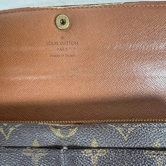 Louis Vuitton Sarah Brown Monogram Long Wallet Authentic Brown with dust pouch - Picture 12 of 16
